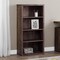Homeroots 47.5 in. Brown Particle Board & MDF Bookshelf with Adjustable Shelves 333505 - alternate 2